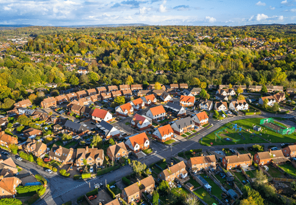 An aerial view of Ockford Ridge Site A